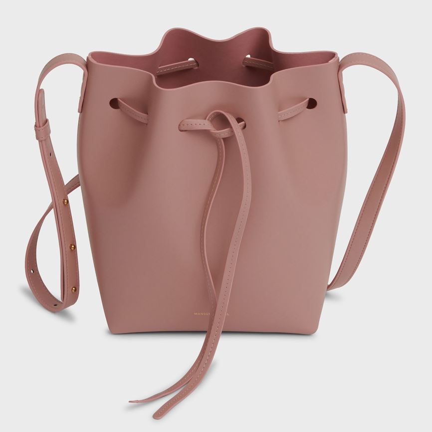 Women's Mansur Gavriel Apple Leather Mini Bucket Bags Rose | AU 2M80JD